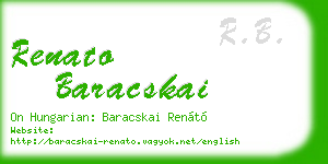 renato baracskai business card