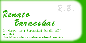 renato baracskai business card